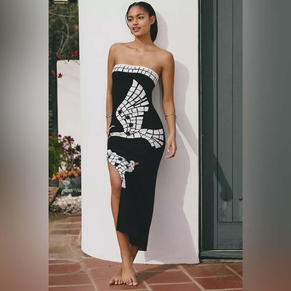 NWT! Anthropologie Celandine Mosaic Strapless Maxi Dress - Size XS 🏓